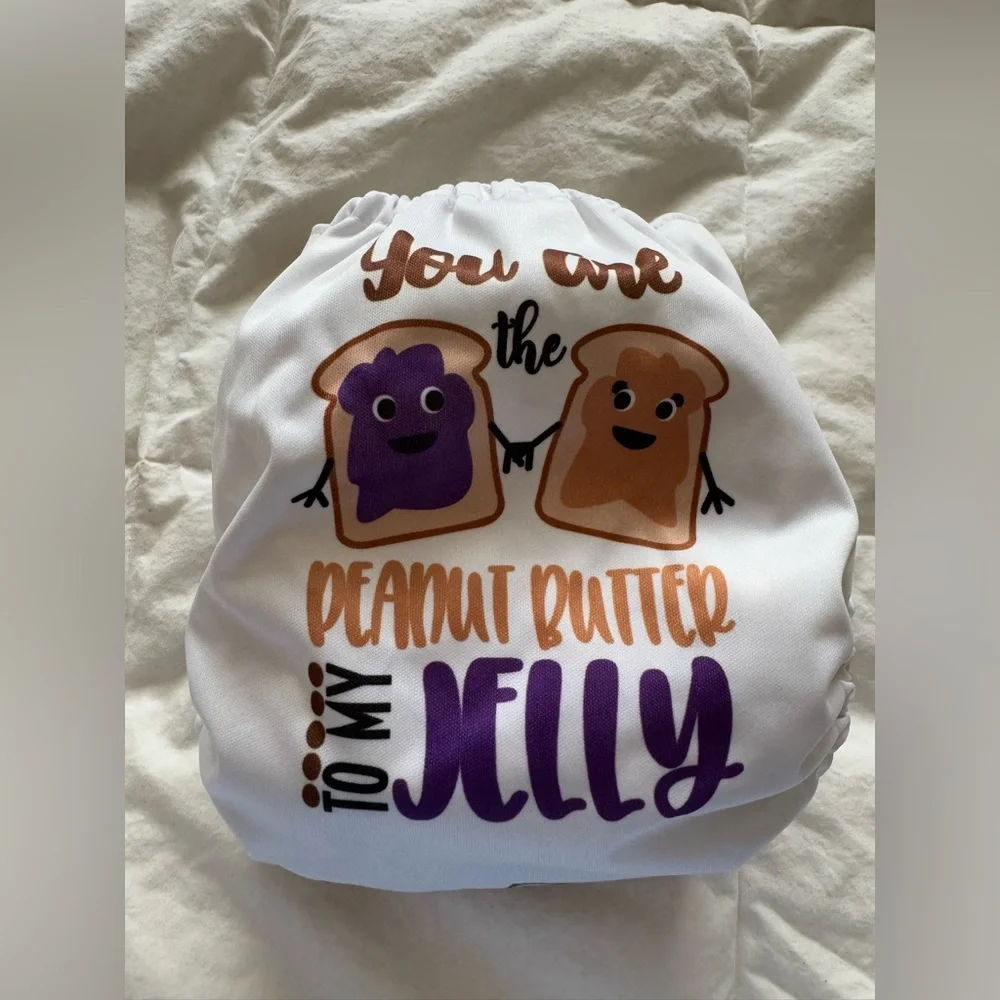 Squishy Tushie You Are The Peanut Butter To My Jelly OS Cloth Diaper